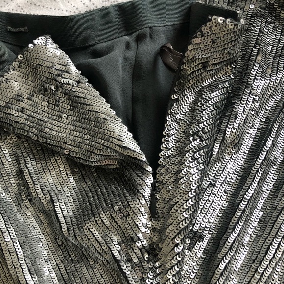 Haute Hippie XS sequinned gunmetal grey mini skirt - Picture 3 of 3